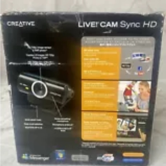 Creative VF0770 Live! Cam Sync HD Access Webcam 720p USB Fast & Easy Open Box - Picture 3 of 12